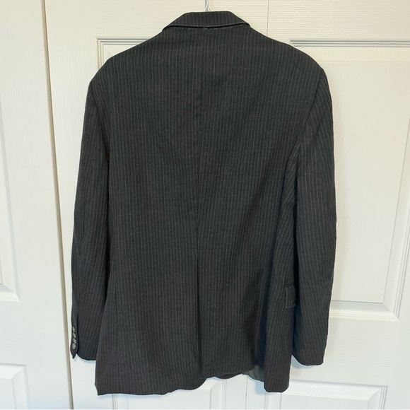 Vintage RARE 1994 TOO CUTE pinstripe Flintstones embroidered Oversized blazer - Picture 4 of 10